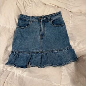 Brandy melville john galt mini blue denim skirt